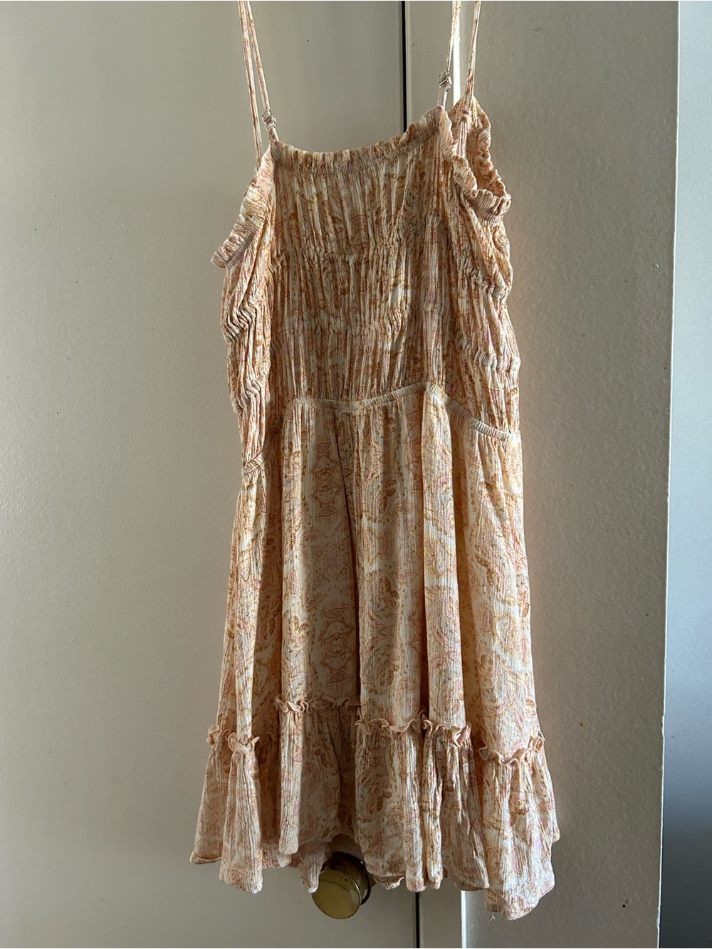 Z Supply Peach and Pink Floral Button-Front Sundress - Picture 7 of 9